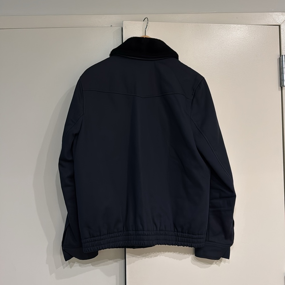 NEW A.P.C. Blouson Navy Bomber Jacket with Removable Collar, size S - Picture 6 of 10